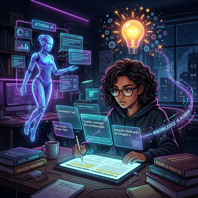 Student using AI as study partner